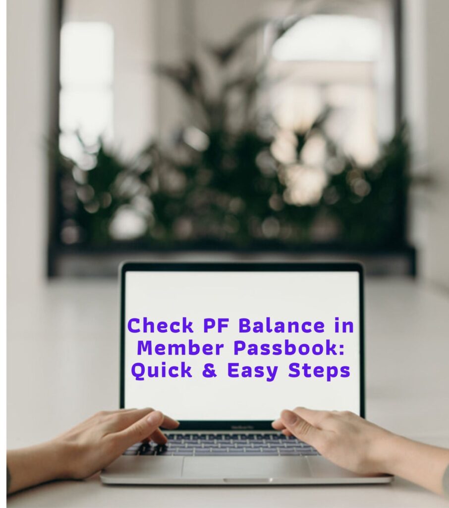 Check pf balance in member passbook: 3 Quick & Easy Method